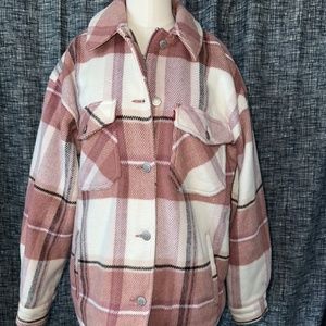 Plaid oversized jacket